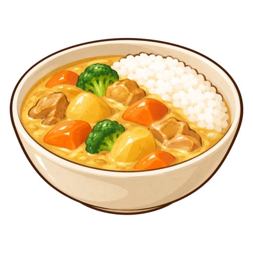 豆乳カレーのイラスト