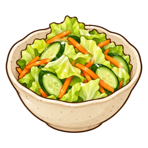 和風サラダのイラスト