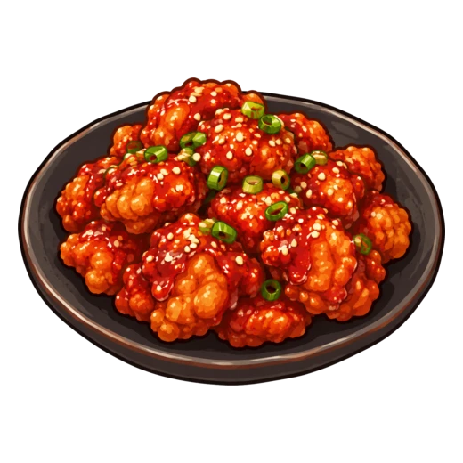 ヤンニョムチキンのイラスト