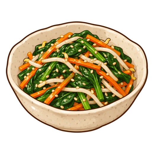 野菜のごま炒めのイラスト