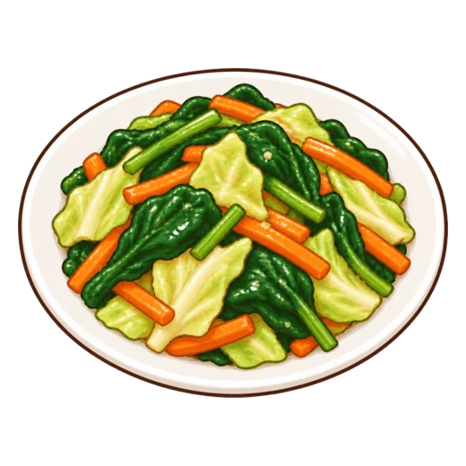 野菜の塩こうじ炒めのイラスト